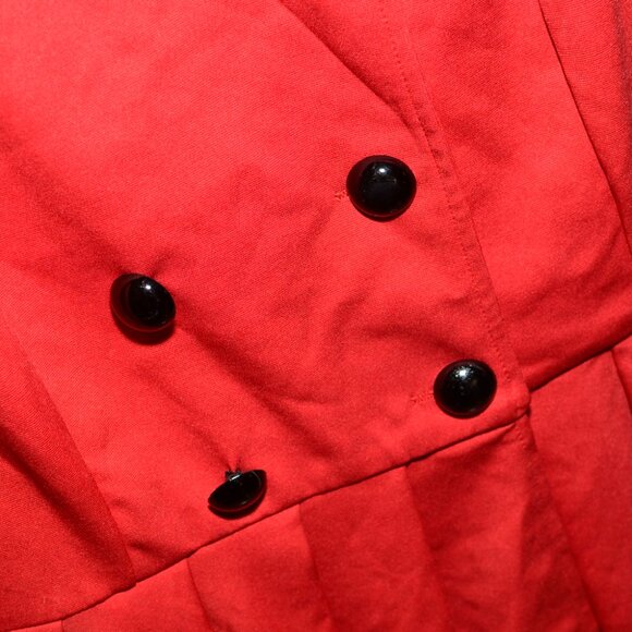 Plus Size 1XL Black & Red Long Sleeve Peplum Ruffle Casual Blazer Jacket - Picture 5 of 14